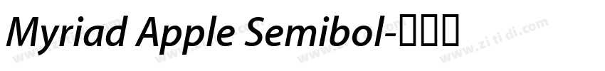 Myriad Apple Semibol字体转换